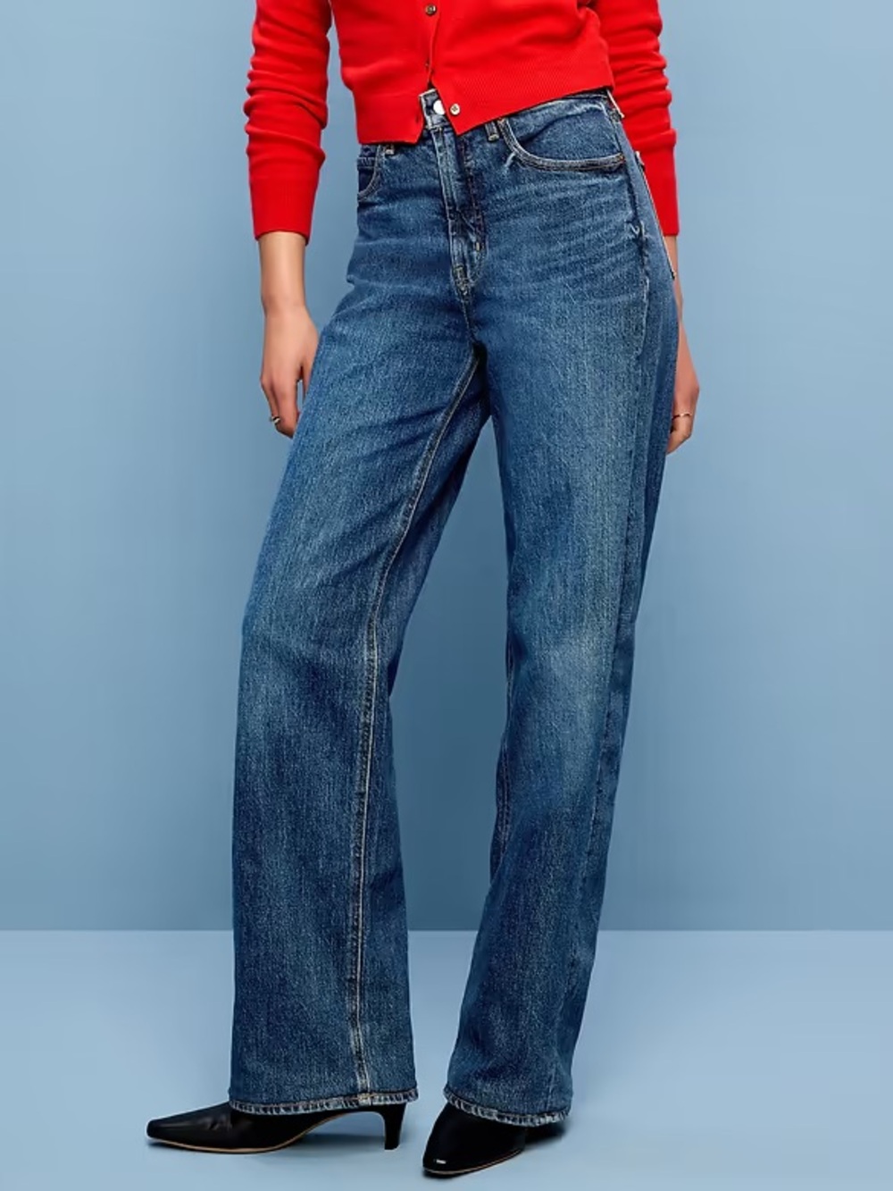 old navy extra high-waisted wide-leg jeans